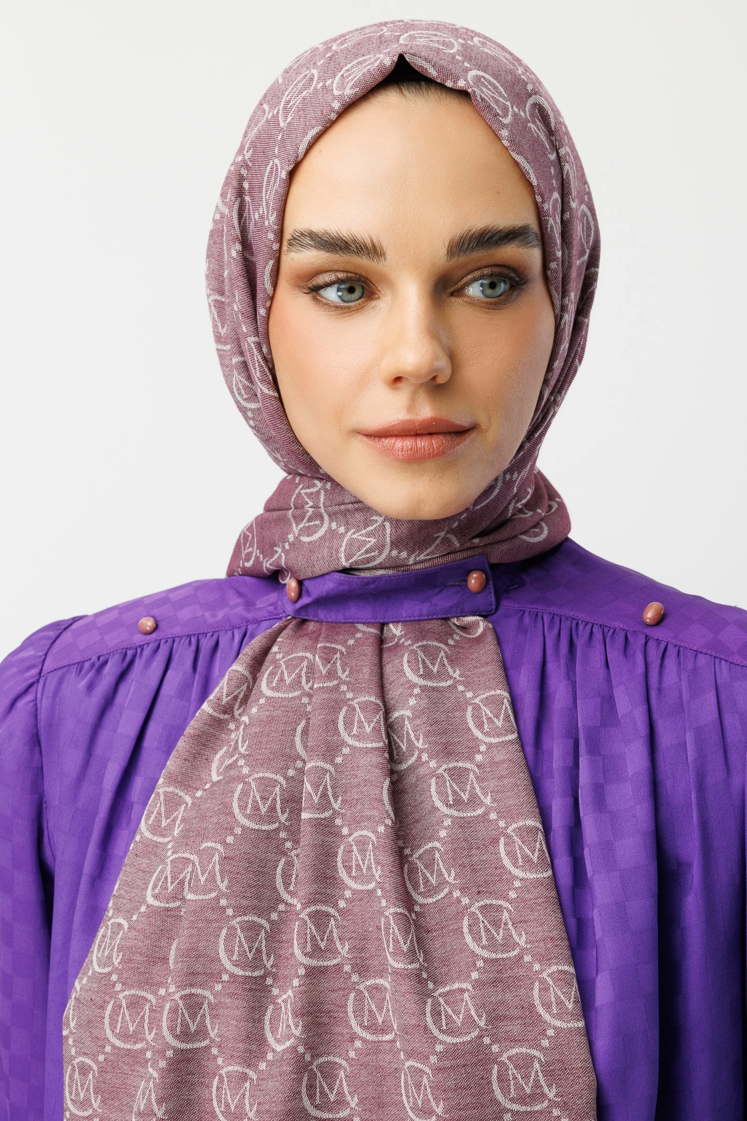 Toptan Yün İpek Şal - leylak