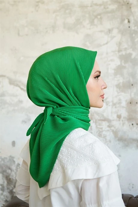 Toptan Pilise Eşarp - Benetton Yeşili