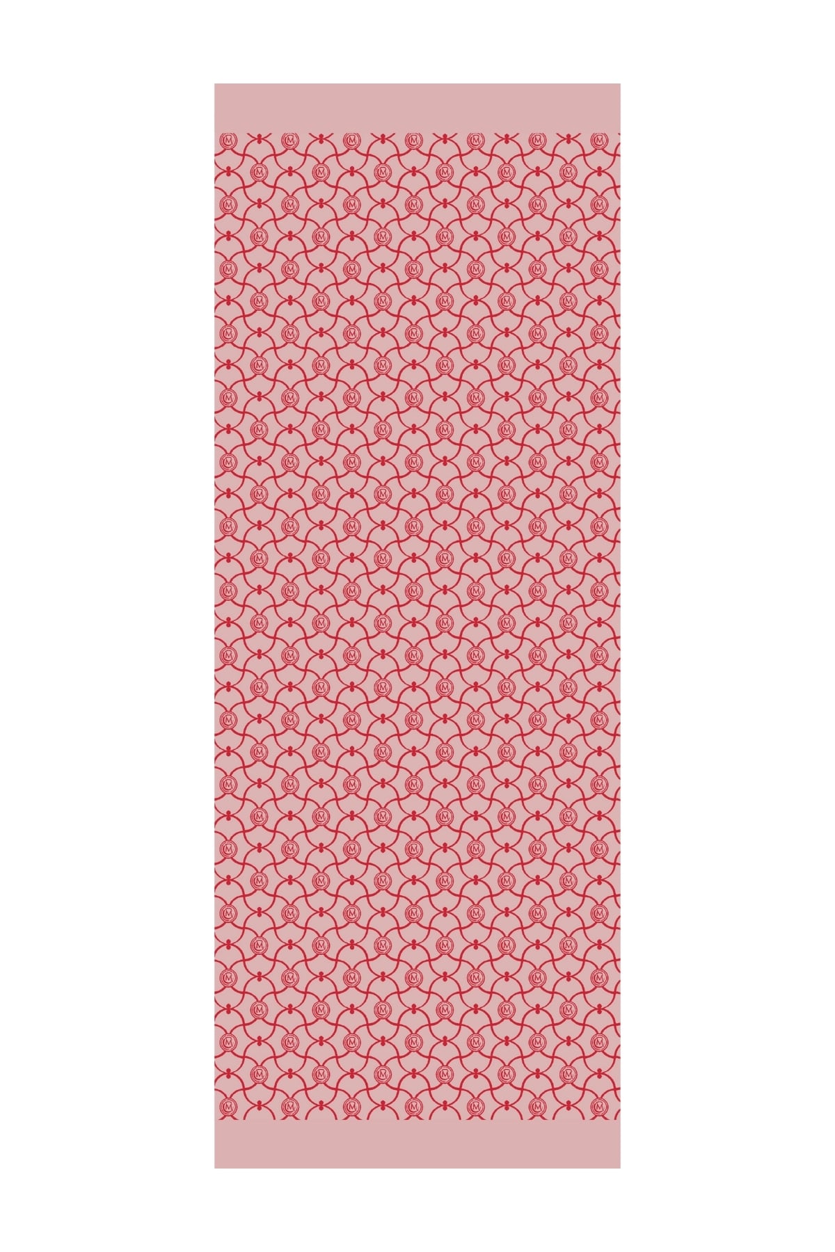 Toptan Marrakech Desen Çift Taraflı Şal - Bordo-Mint Yeşili