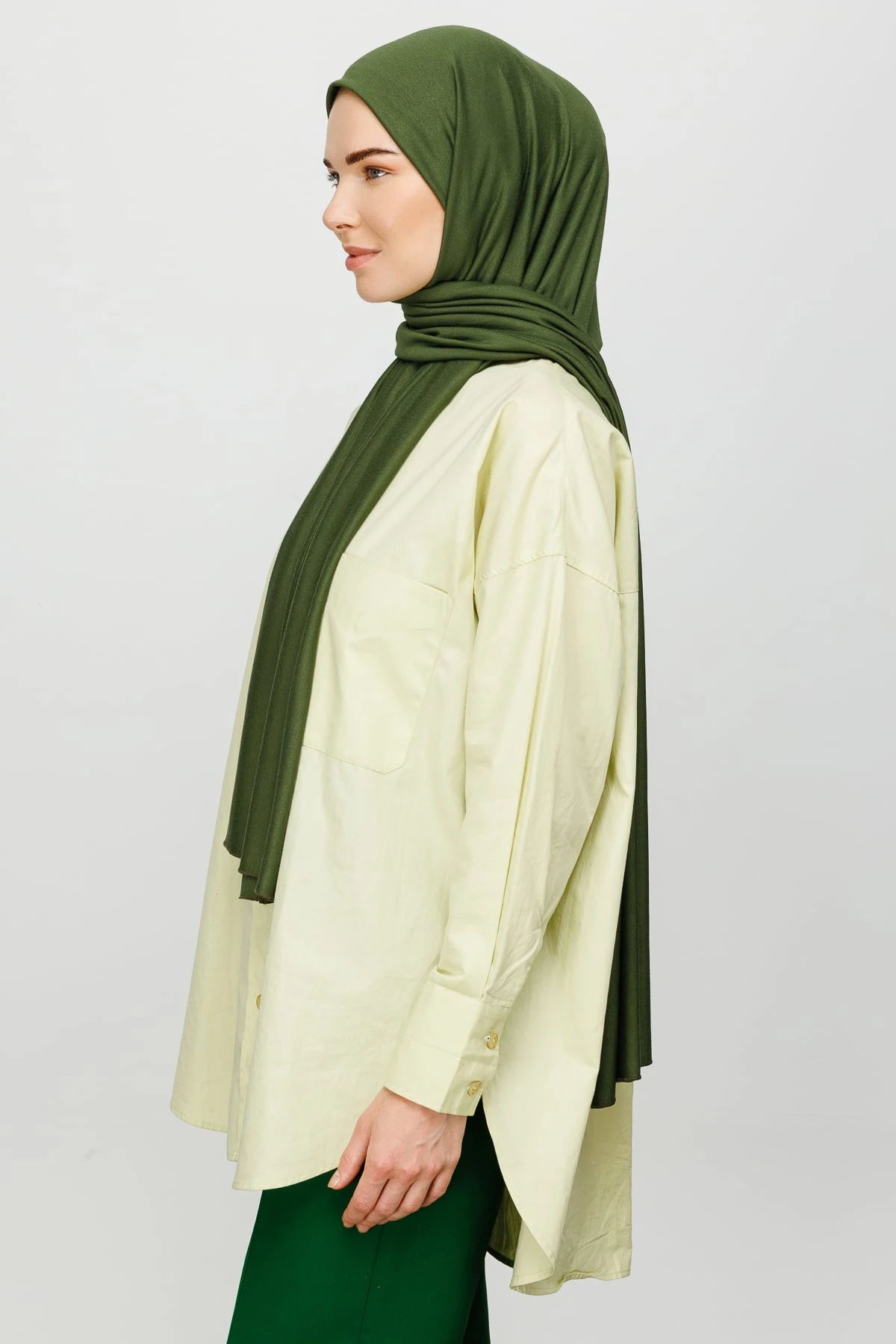 Jersey Shawl - Army Green