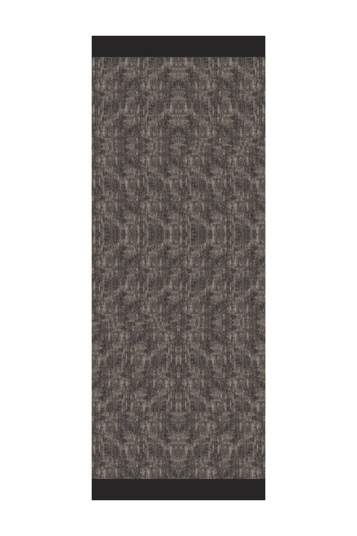 Toptan Sahra Desen Çift Taraflı Şal - Siyah-Bej