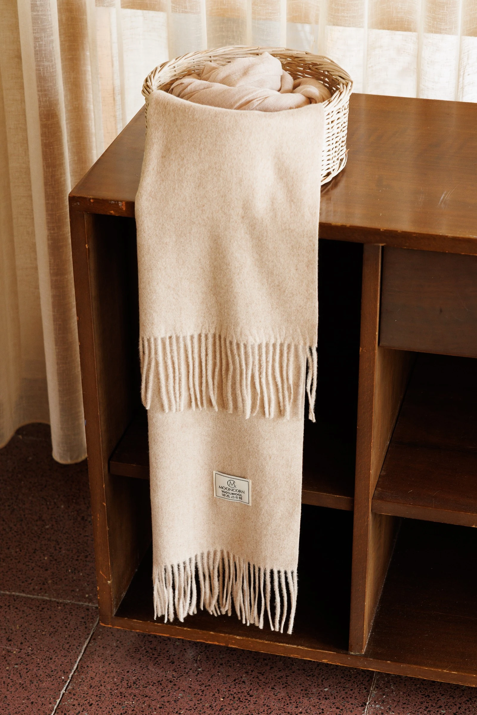 Toptan Yün Atkı - Bej