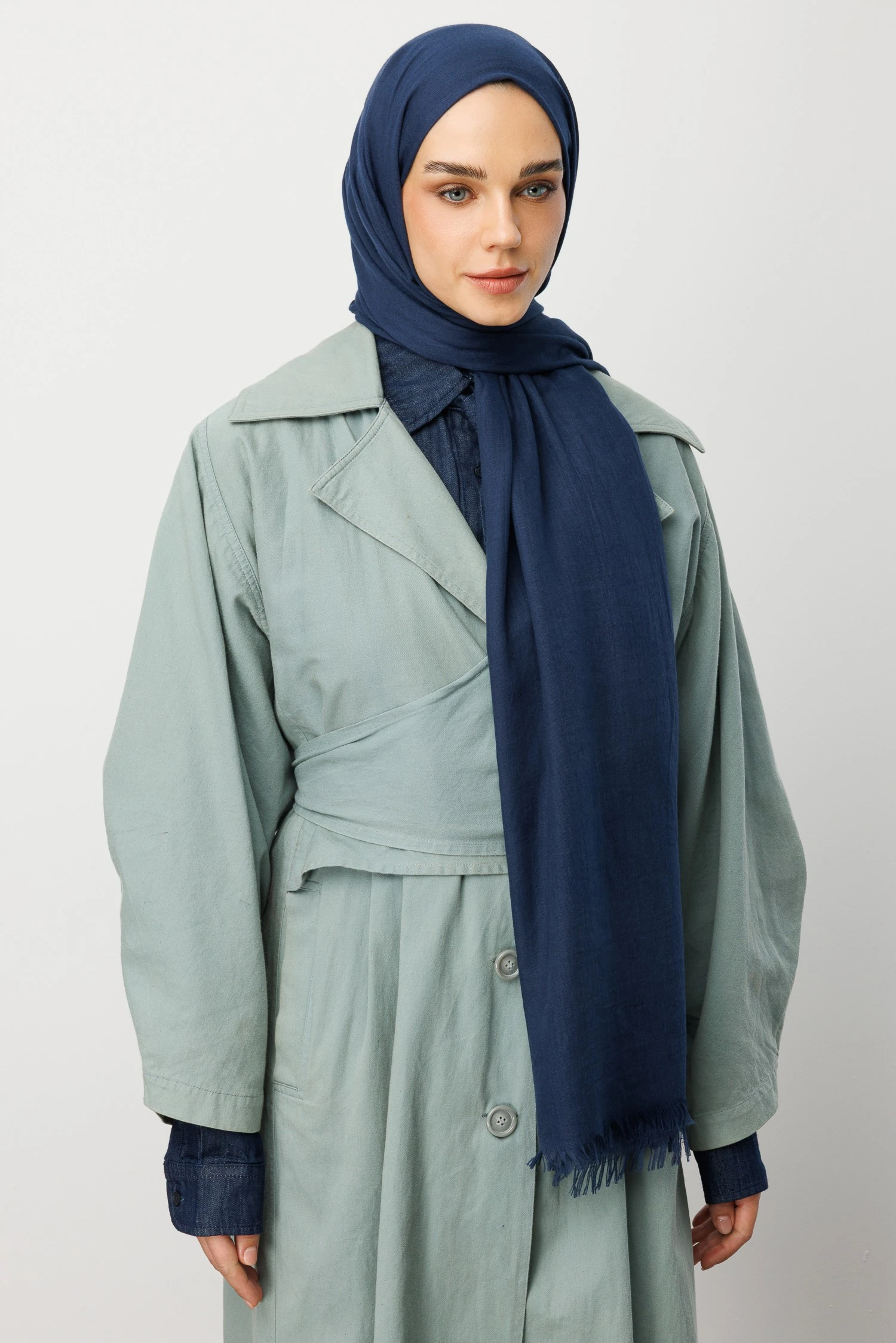 Wholesale Dubai Shawls - Navy Blue