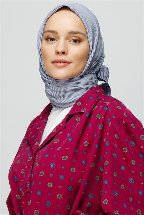 Toptan Pilise Eşarp - Gümüş