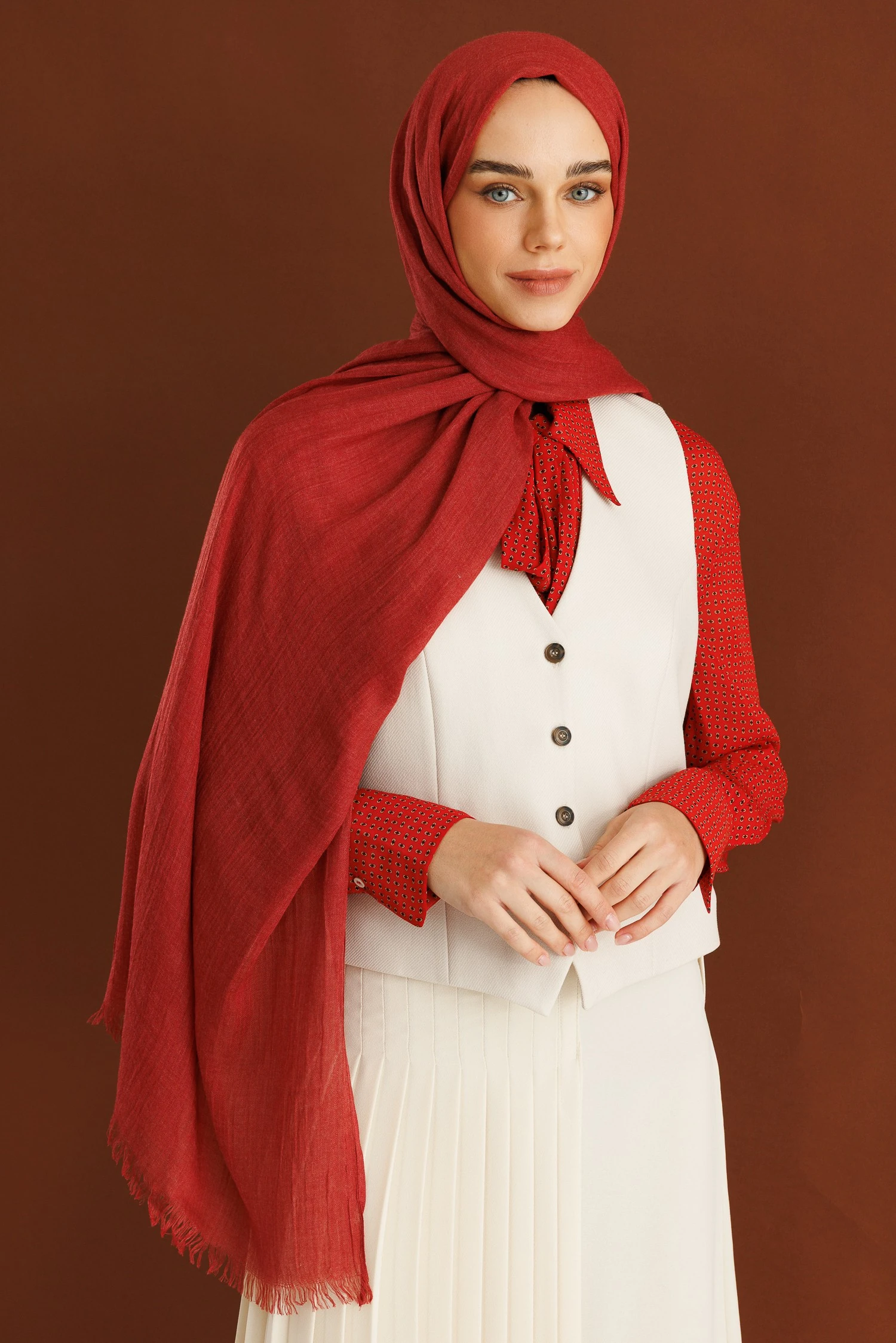 Toptan Dubai Şal - Vişne