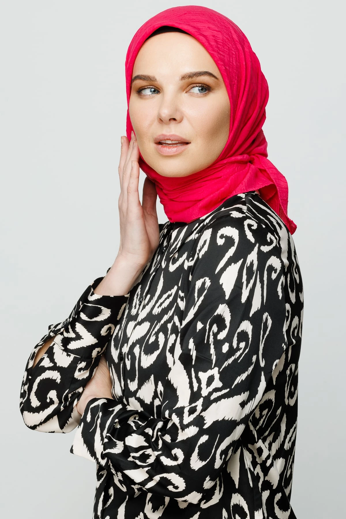 Toptan Bambu Eşarp - Fuşya