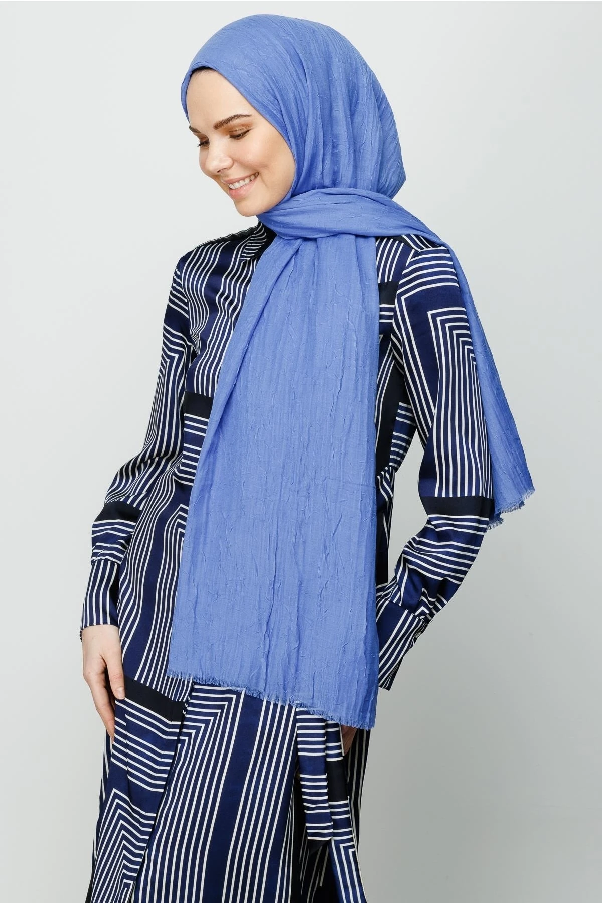 Toptan Bambu Şal - Mavi