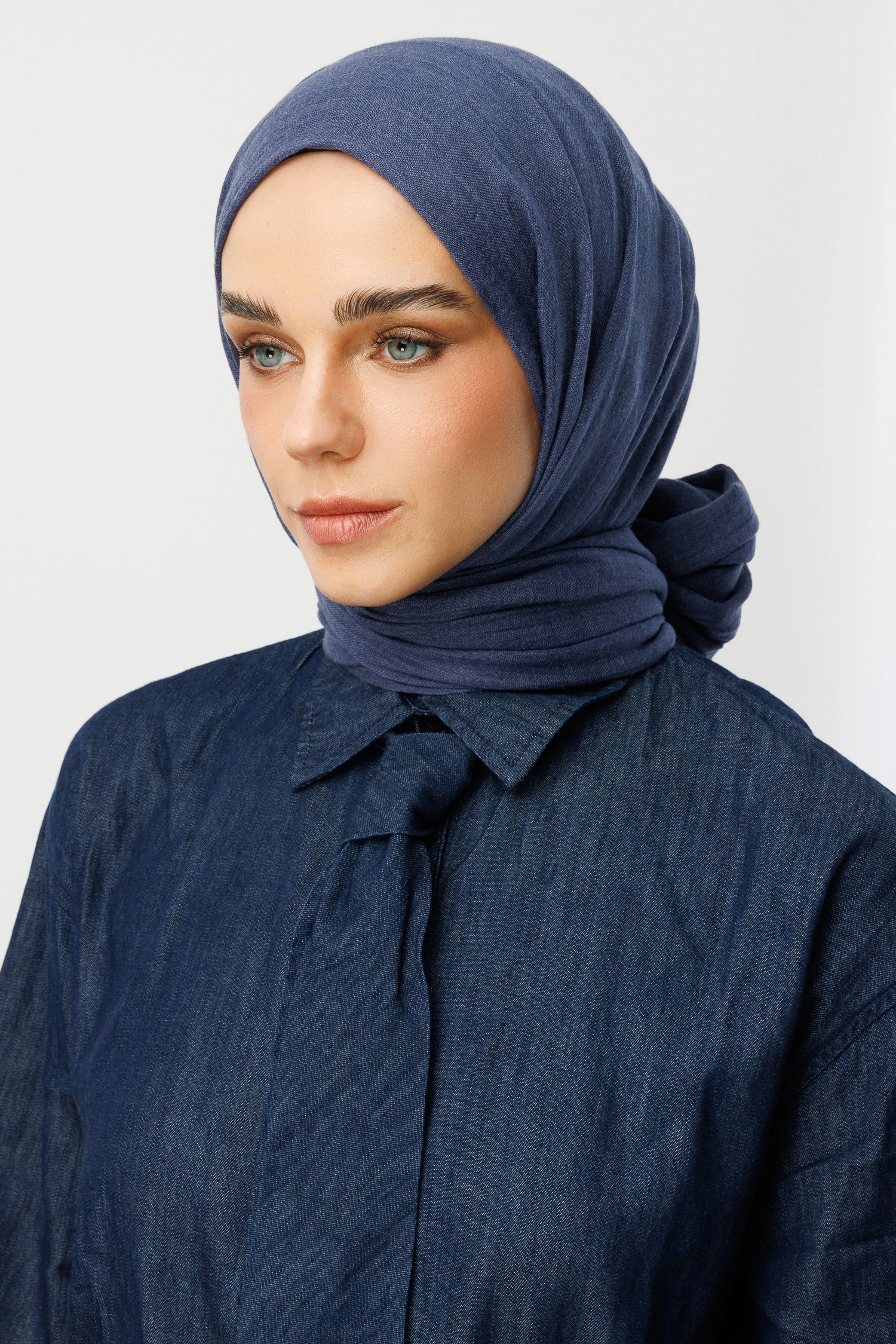 Toptan Dubai Şal - Kot Mavi