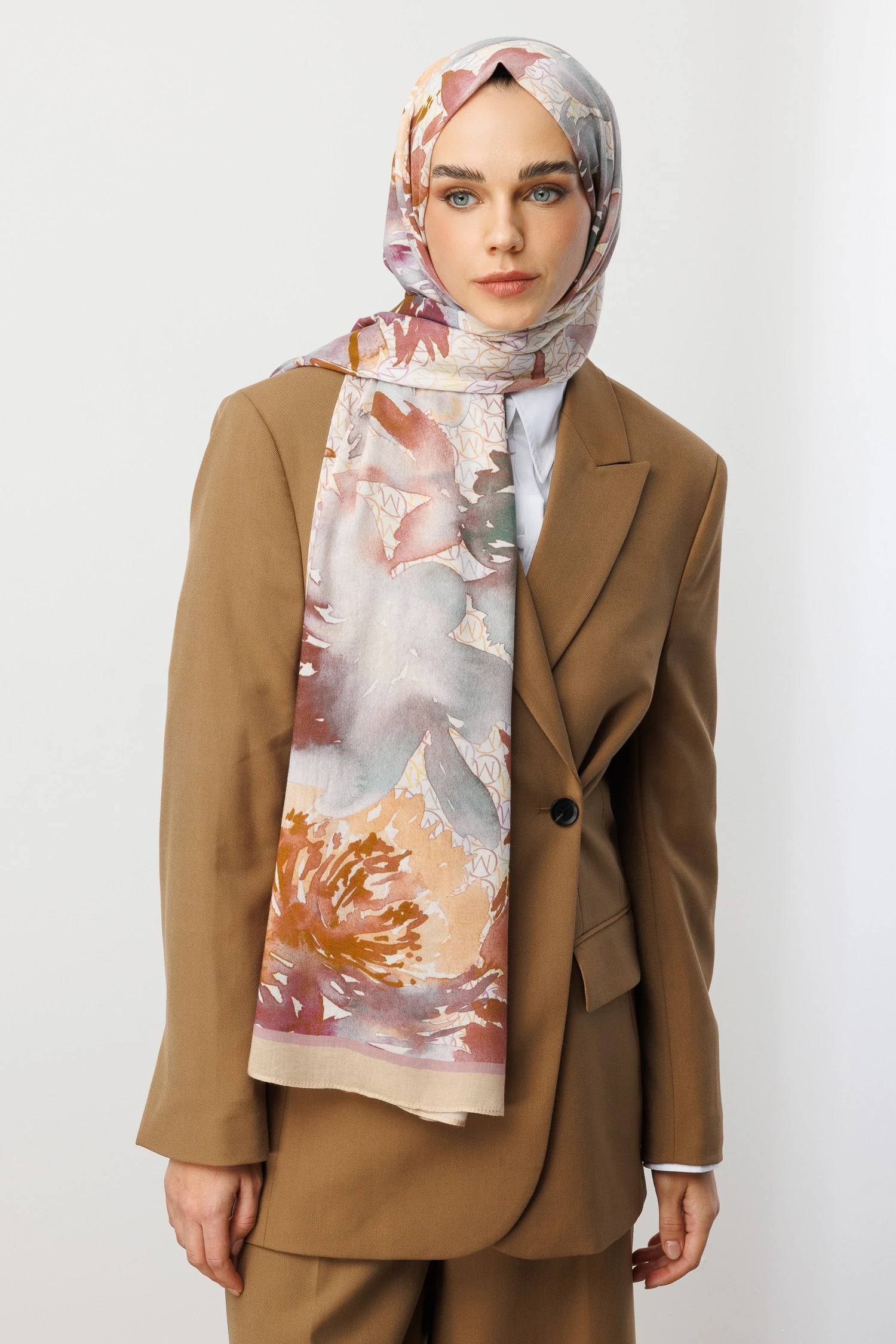 Toptan MC Desen Rami Şal - Vanilya