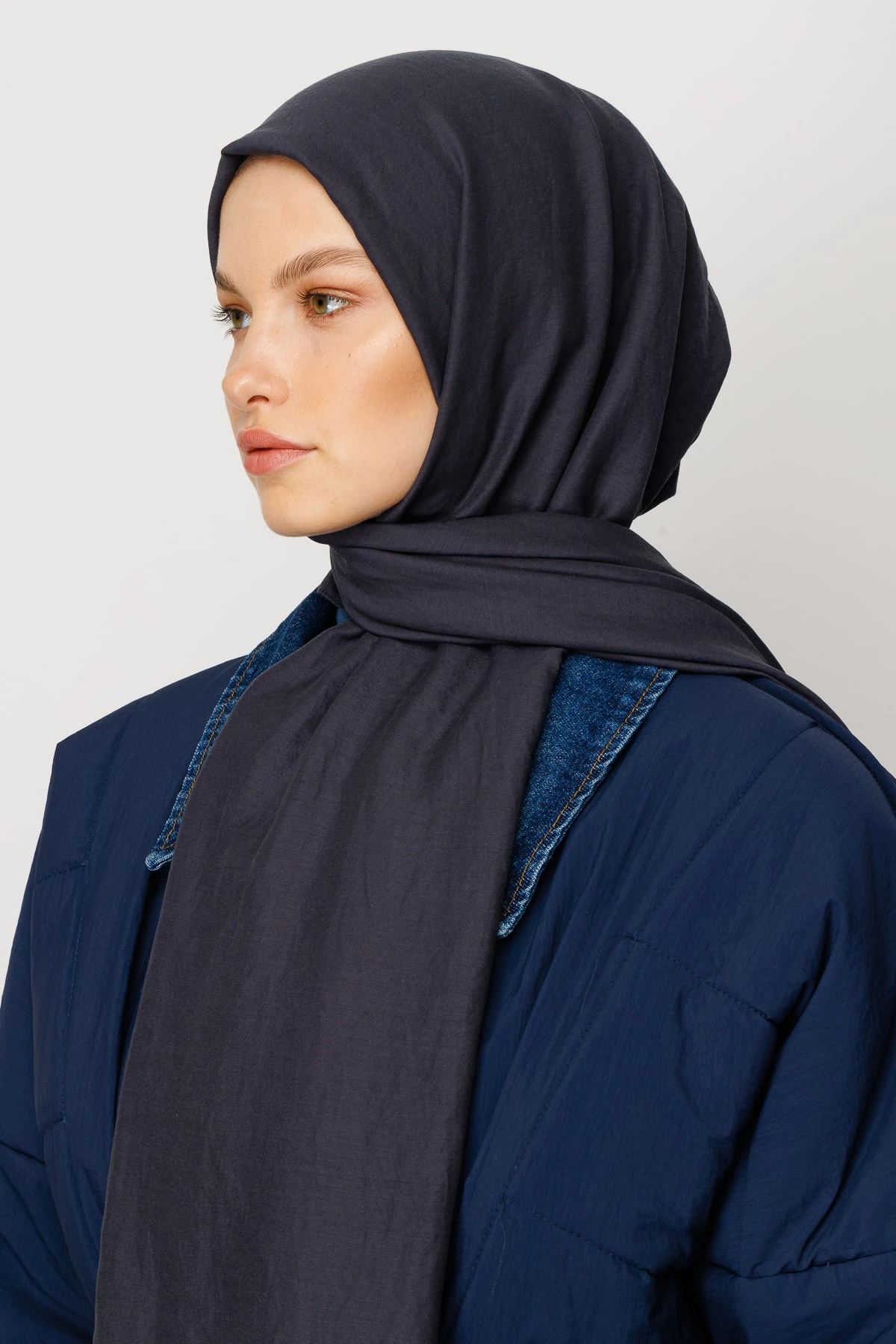 Toptan Pamuk Kraş Şal - Antrasit