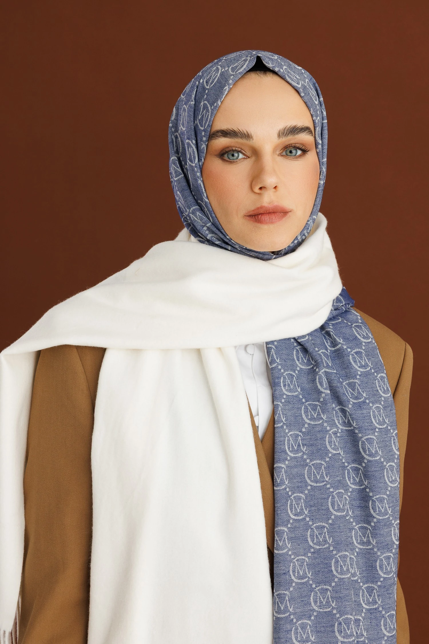 Toptan Yün Atkı - Ekru