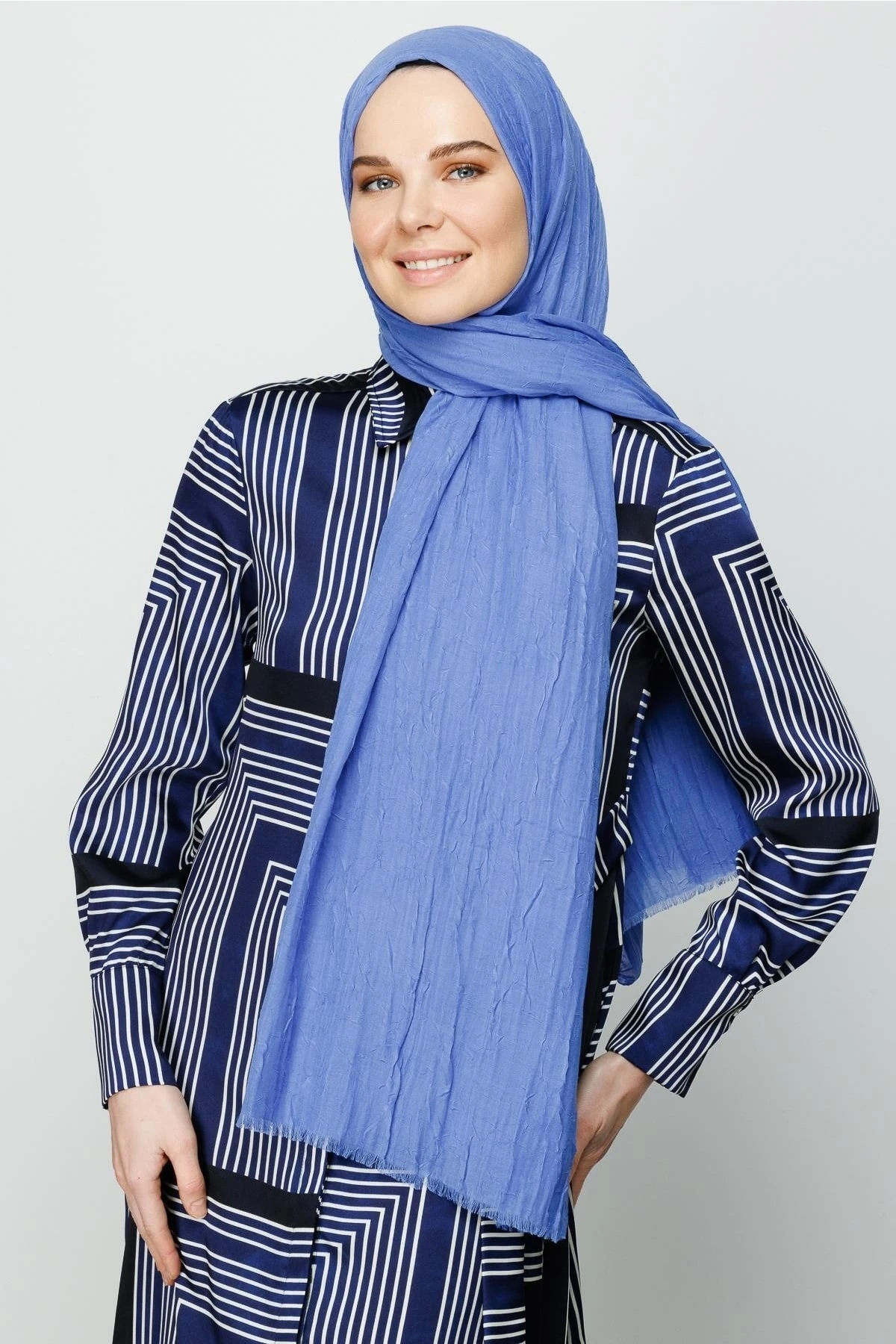 Toptan Bambu Şal - Mavi