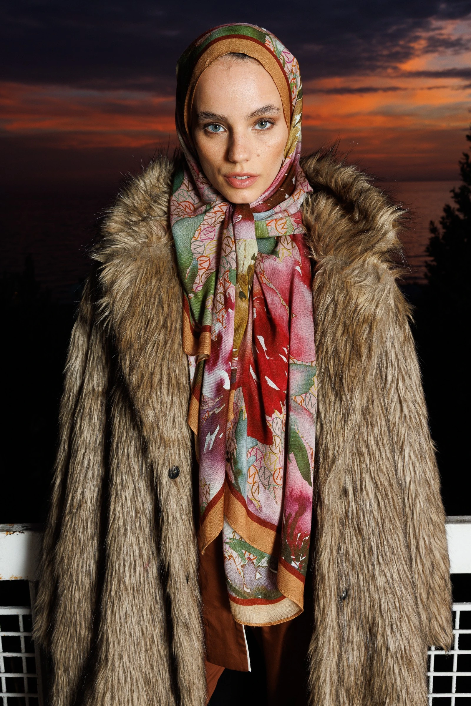 Toptan MC Desen Rami Şal - Rose