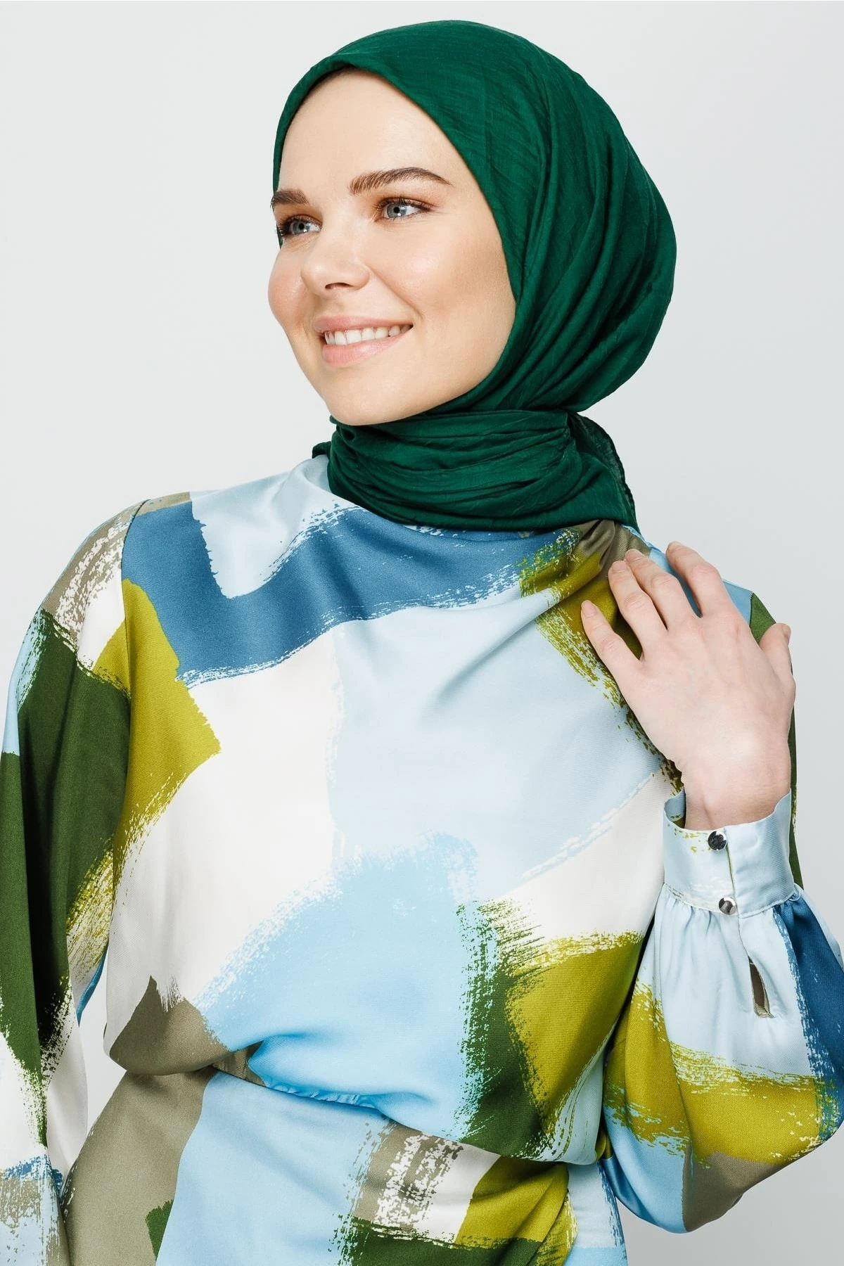 Toptan Bambu Şal - Zümrüt