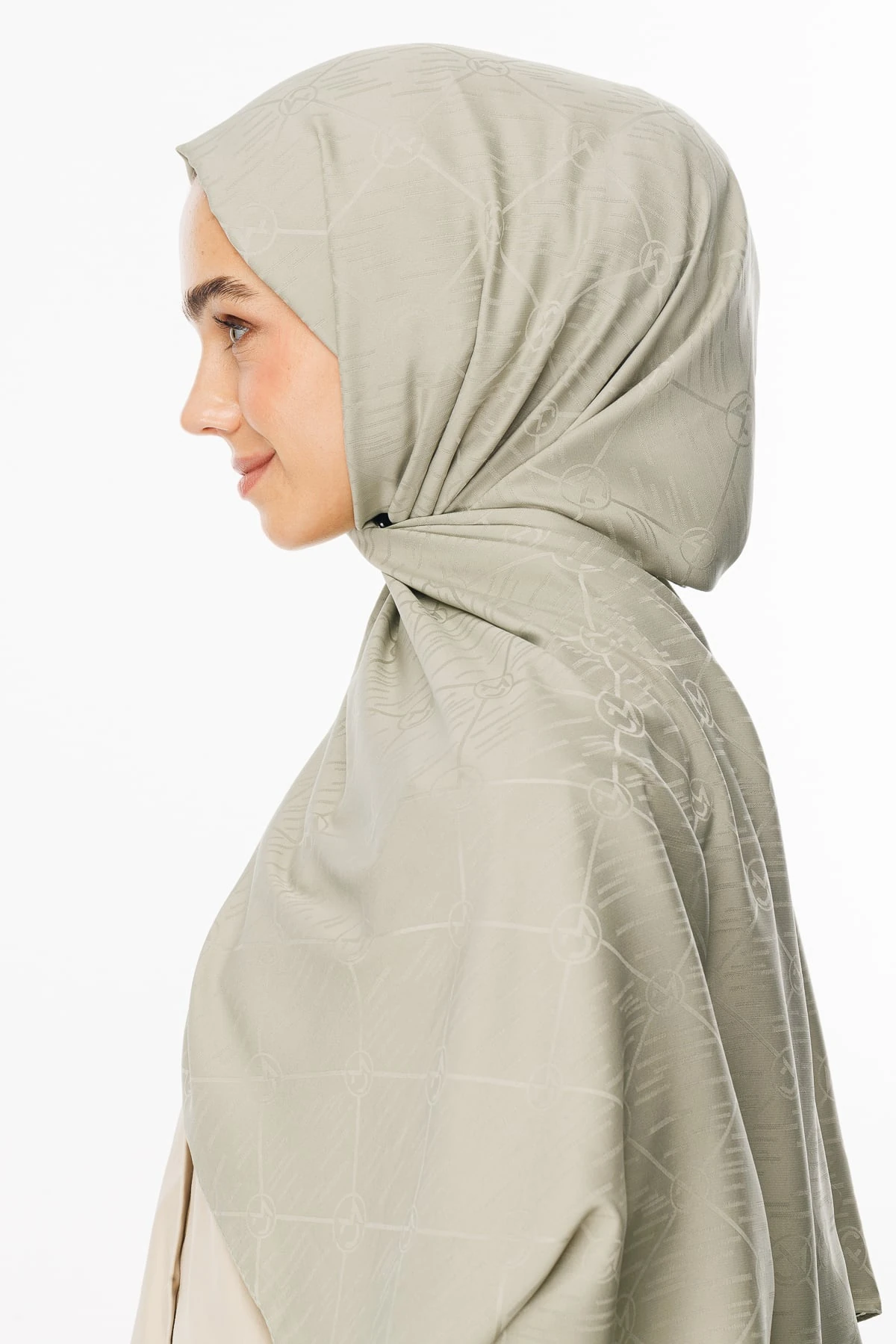 Toptan Moon Is Desen Jakar Şal - Ada Çayı