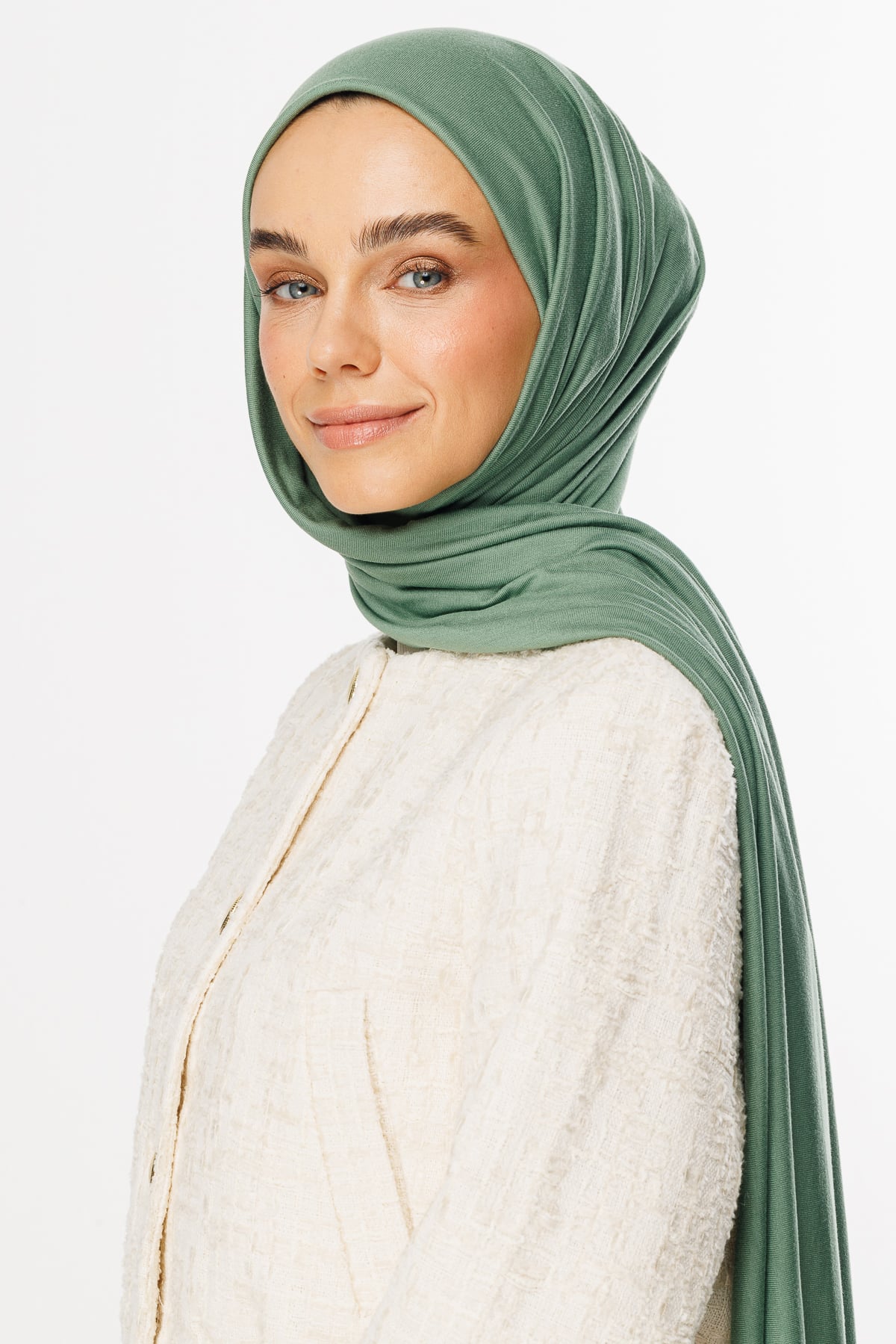 Toptan Penye Şal - Küf Yeşili