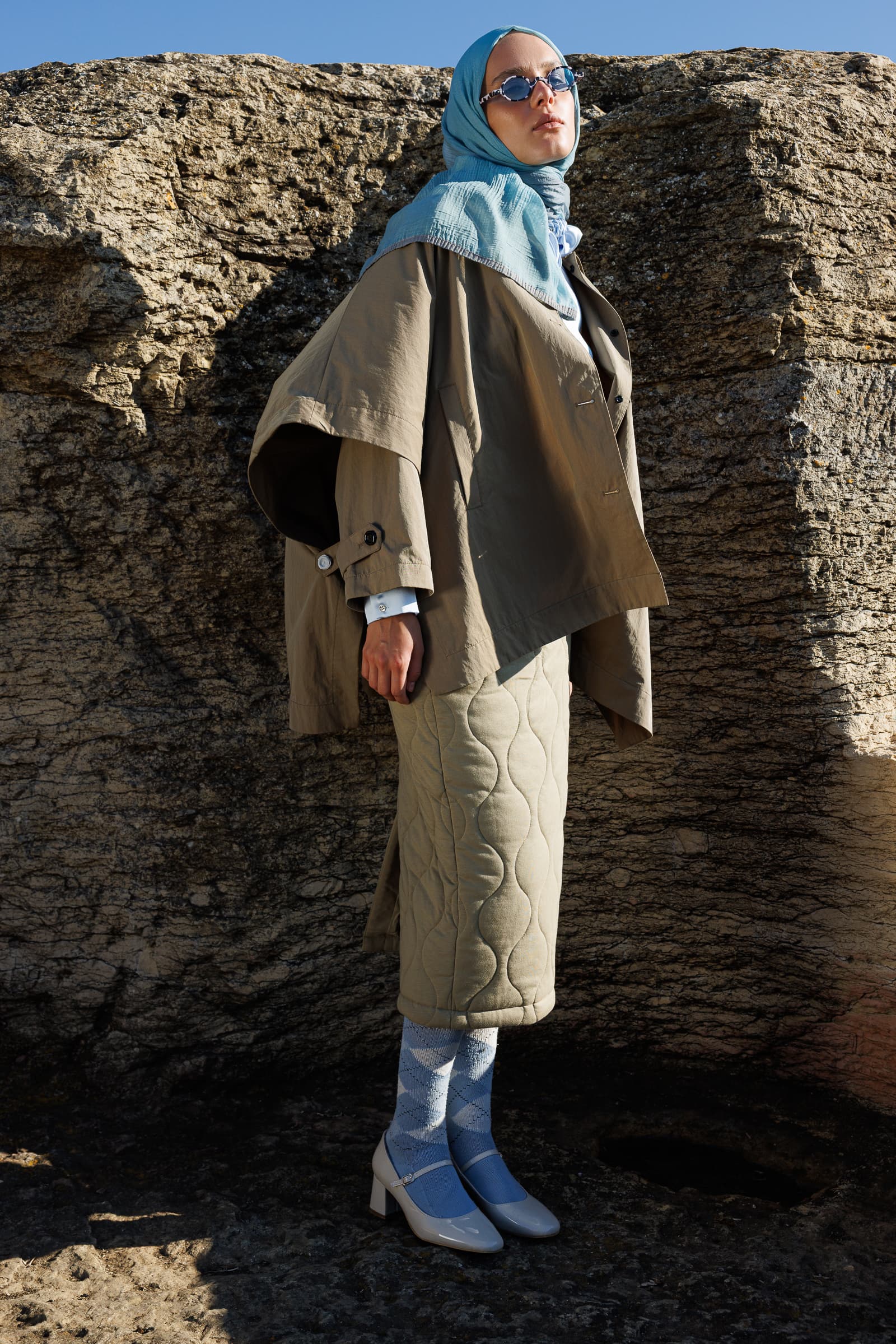 Toptan Degrade Müslin Şal - Okyanus