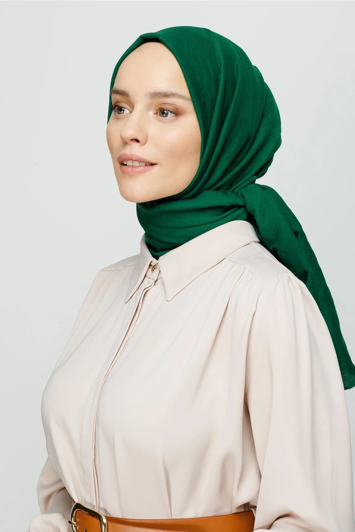 Cotton Crinkle Shawl - Emerald