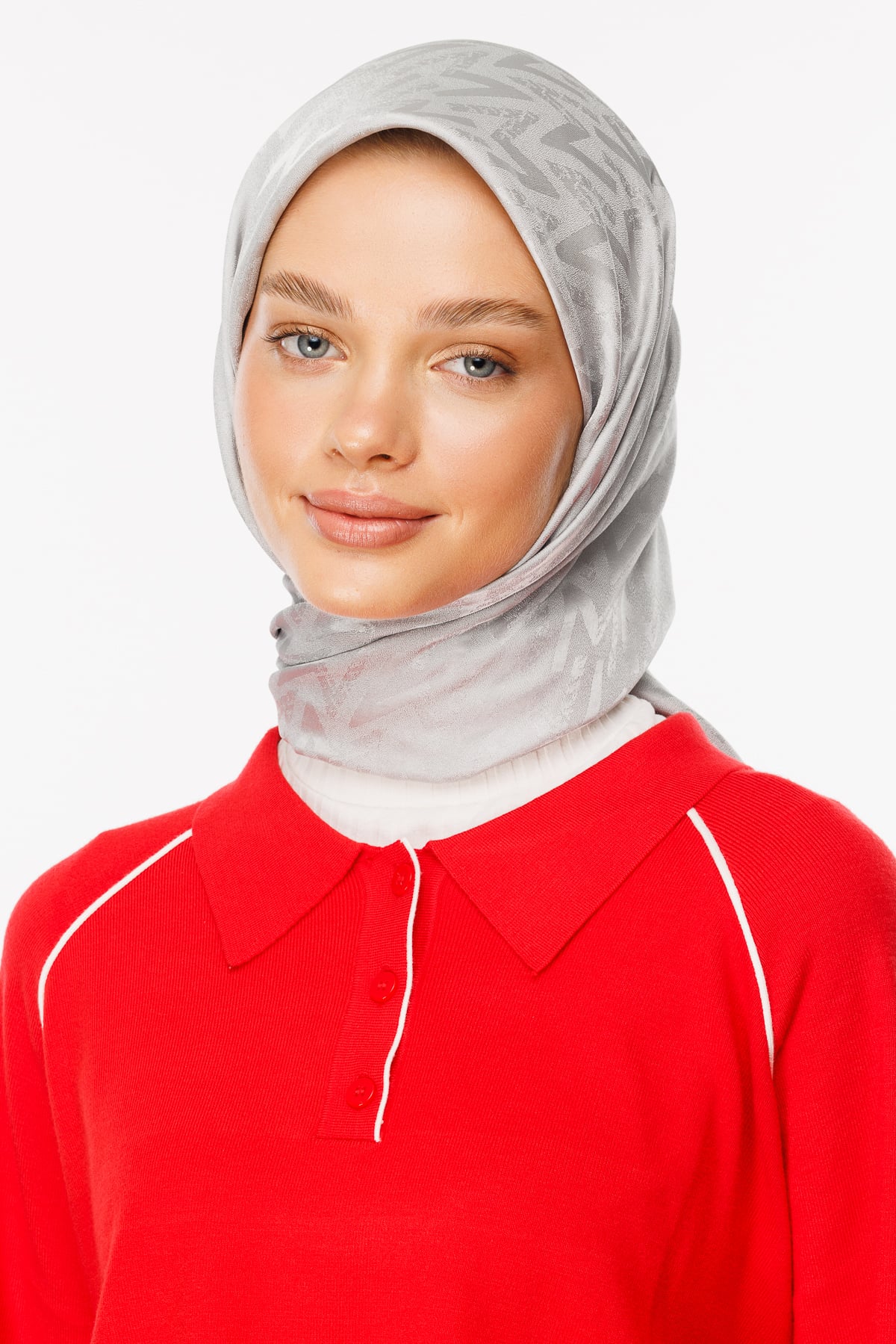 Luxury Jacquard Scarf - Silver