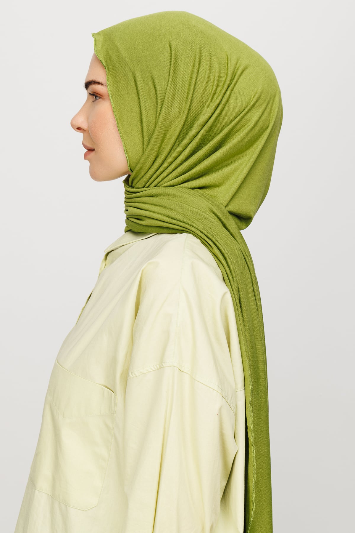 Toptan Penye Şal - Oliv Yeşili