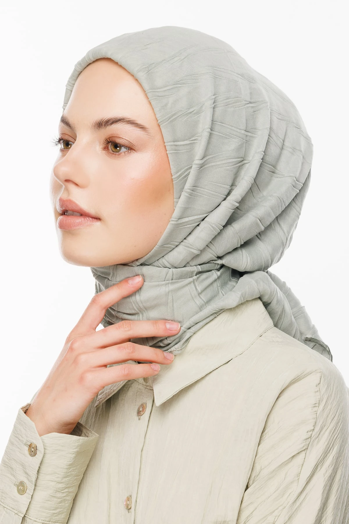 Toptan Piliseli Bambu Eşarp - Defne