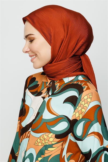 Pleated Scarf - Tile