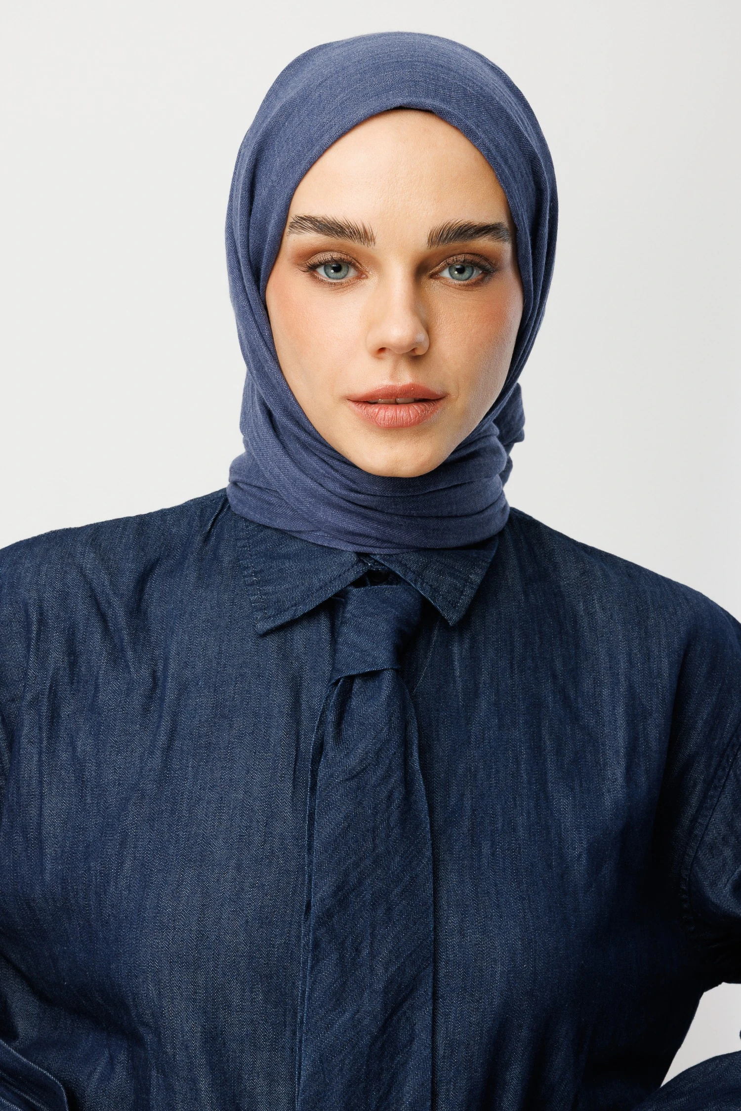 Toptan Dubai Şal - Kot Mavi