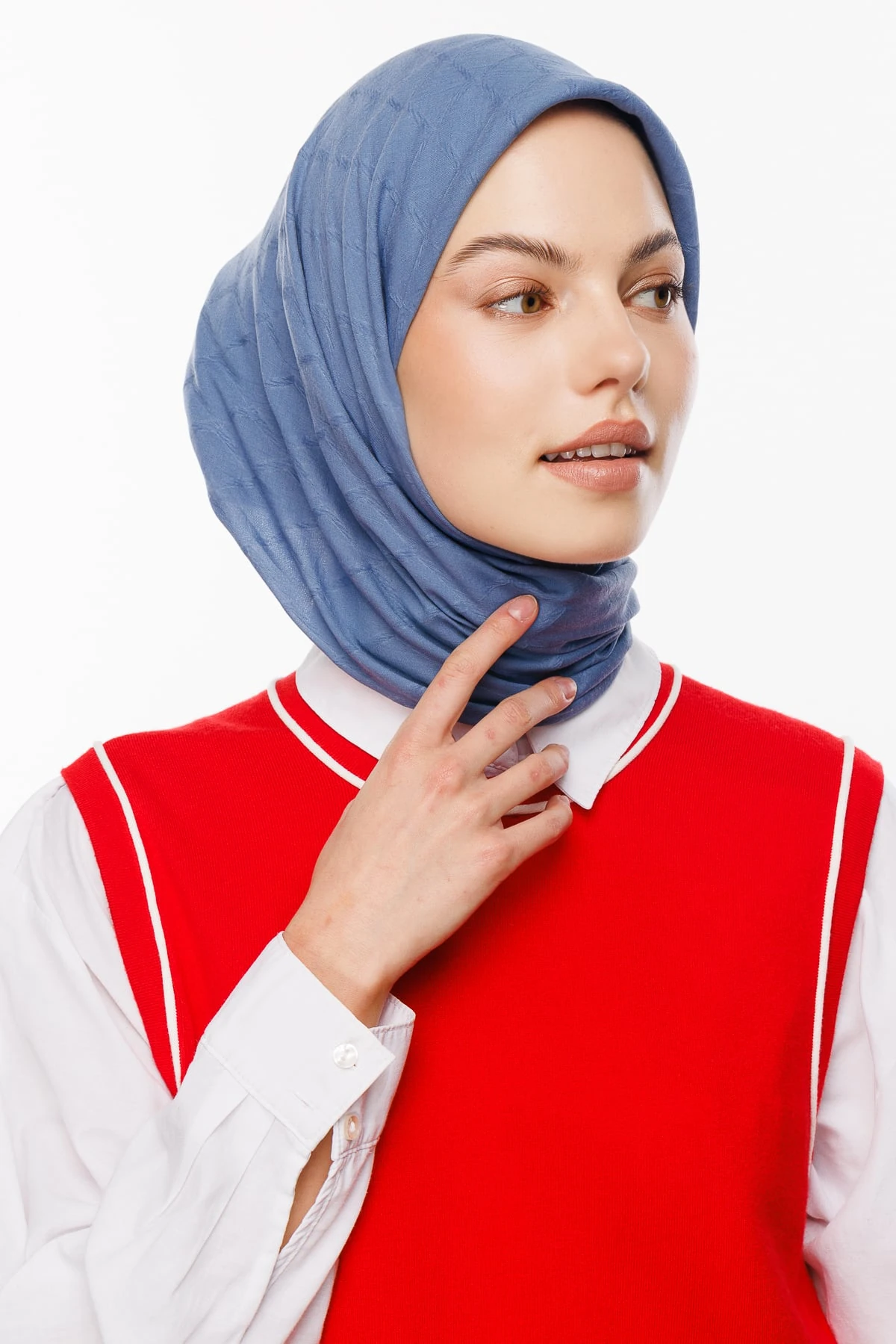 Toptan Bambu Jakar Eşarp - Gök Mavisi