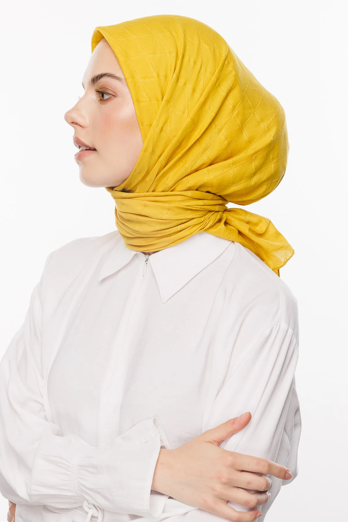 Bamboo Jacquard Scarf - Apricot