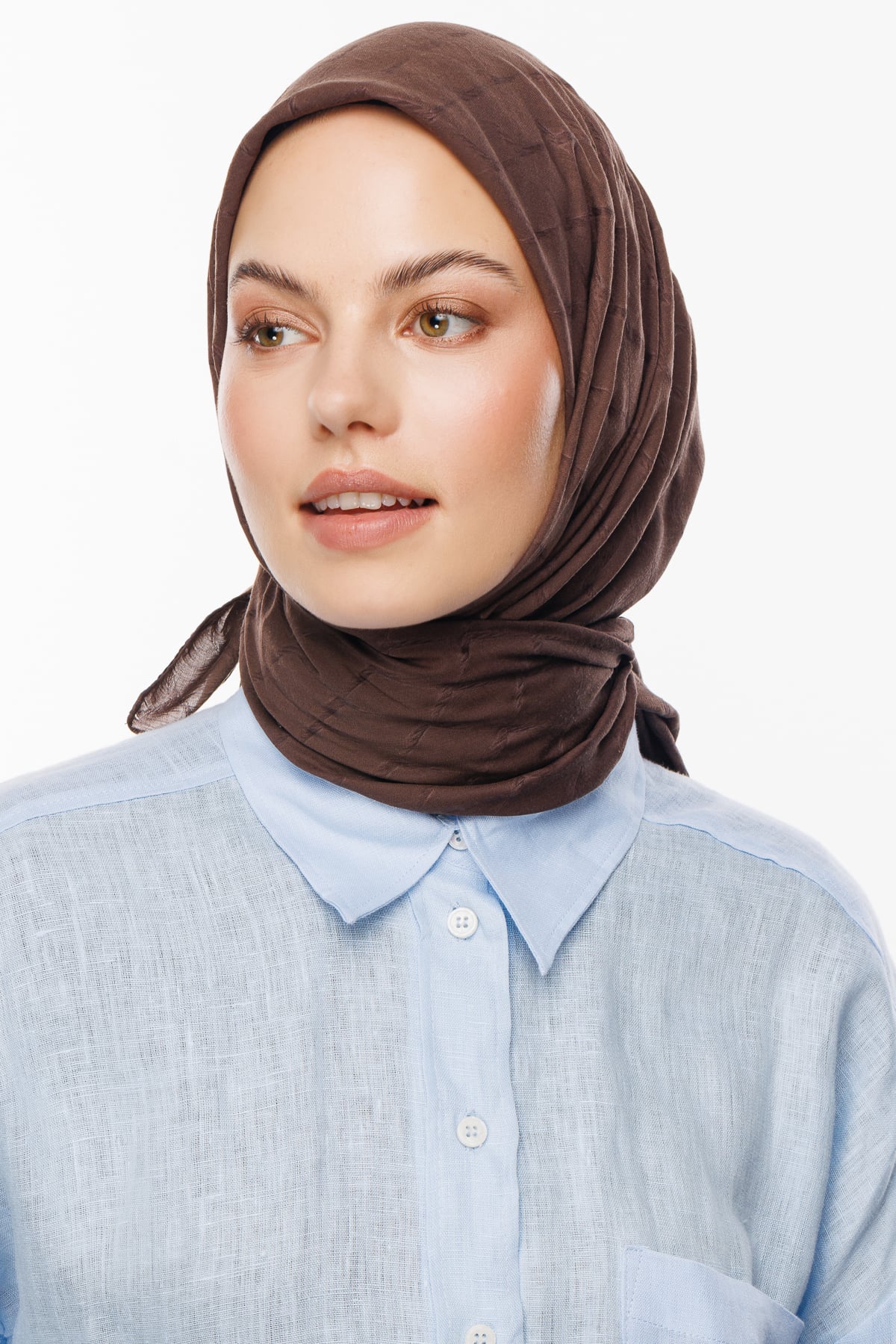 Bamboo Jacquard Scarf - Chocolate