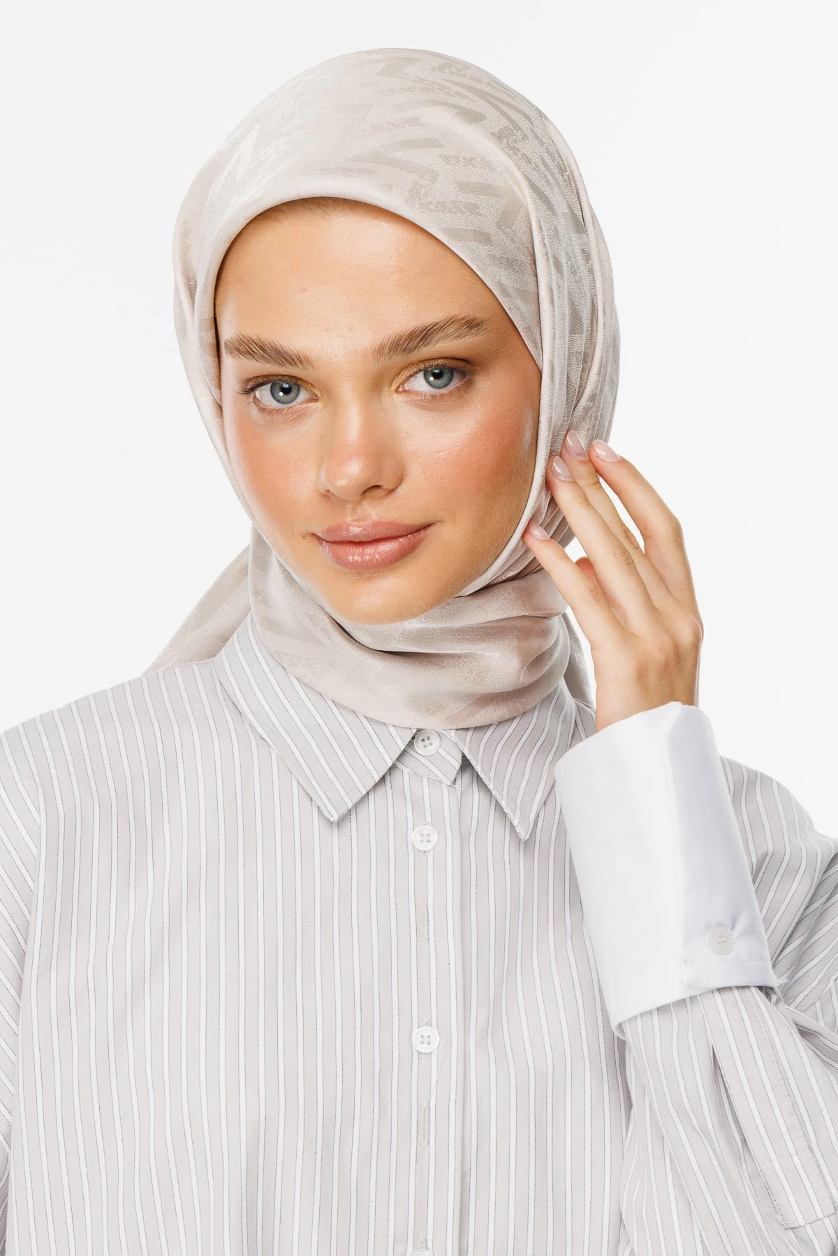 Toptan Luxury Jakar Eşarp - Taş Rengi