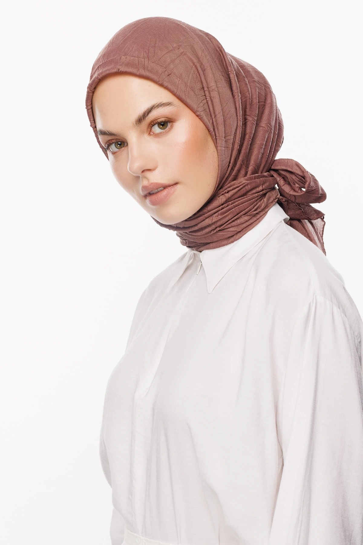 Toptan Piliseli Bambu Eşarp - Garnet