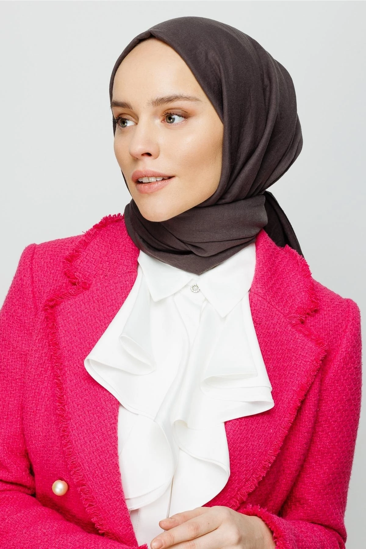 Cotton Crinkle Shawl - Fume