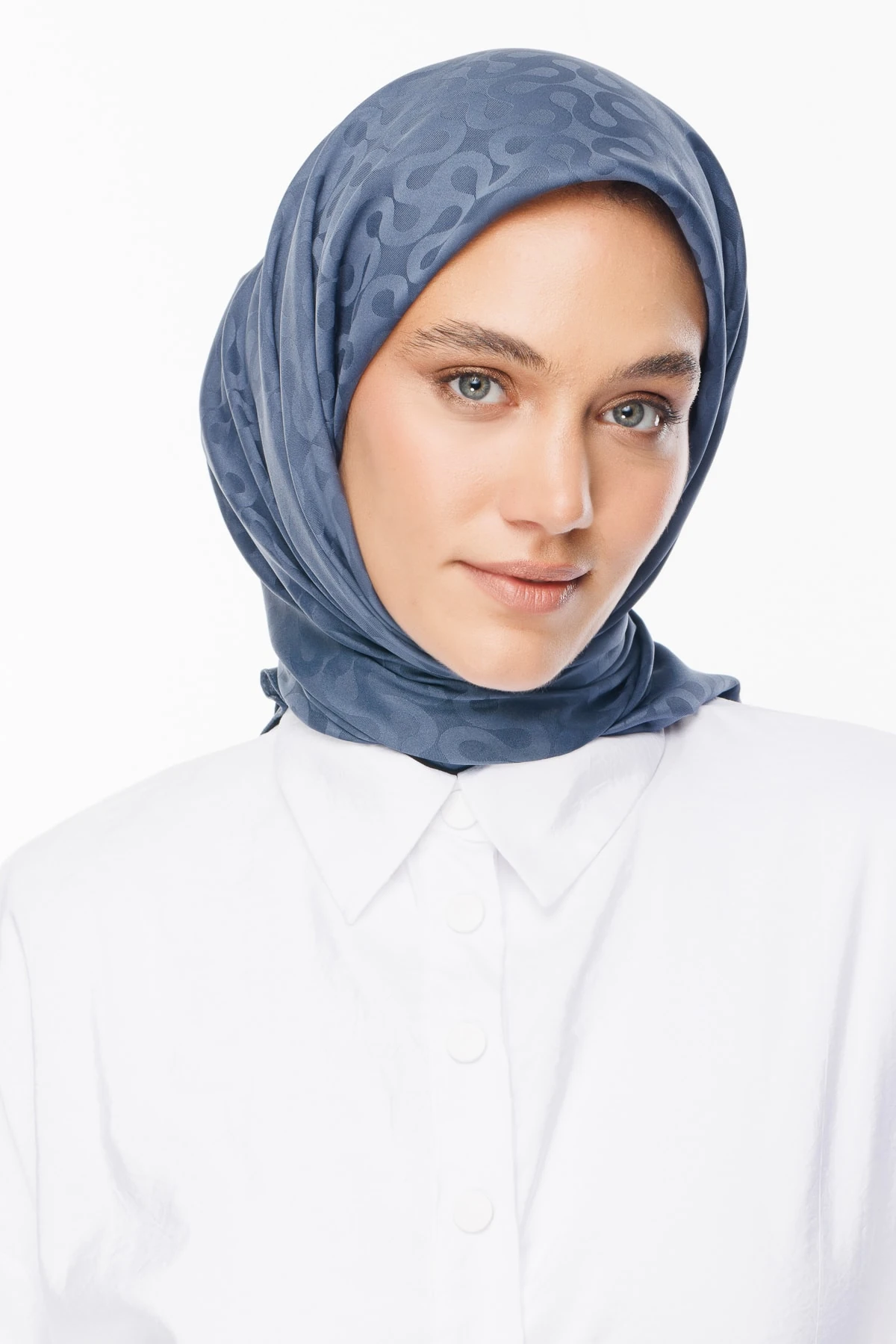 Toptan Moon Desen İpeksi Jakar Eşarp