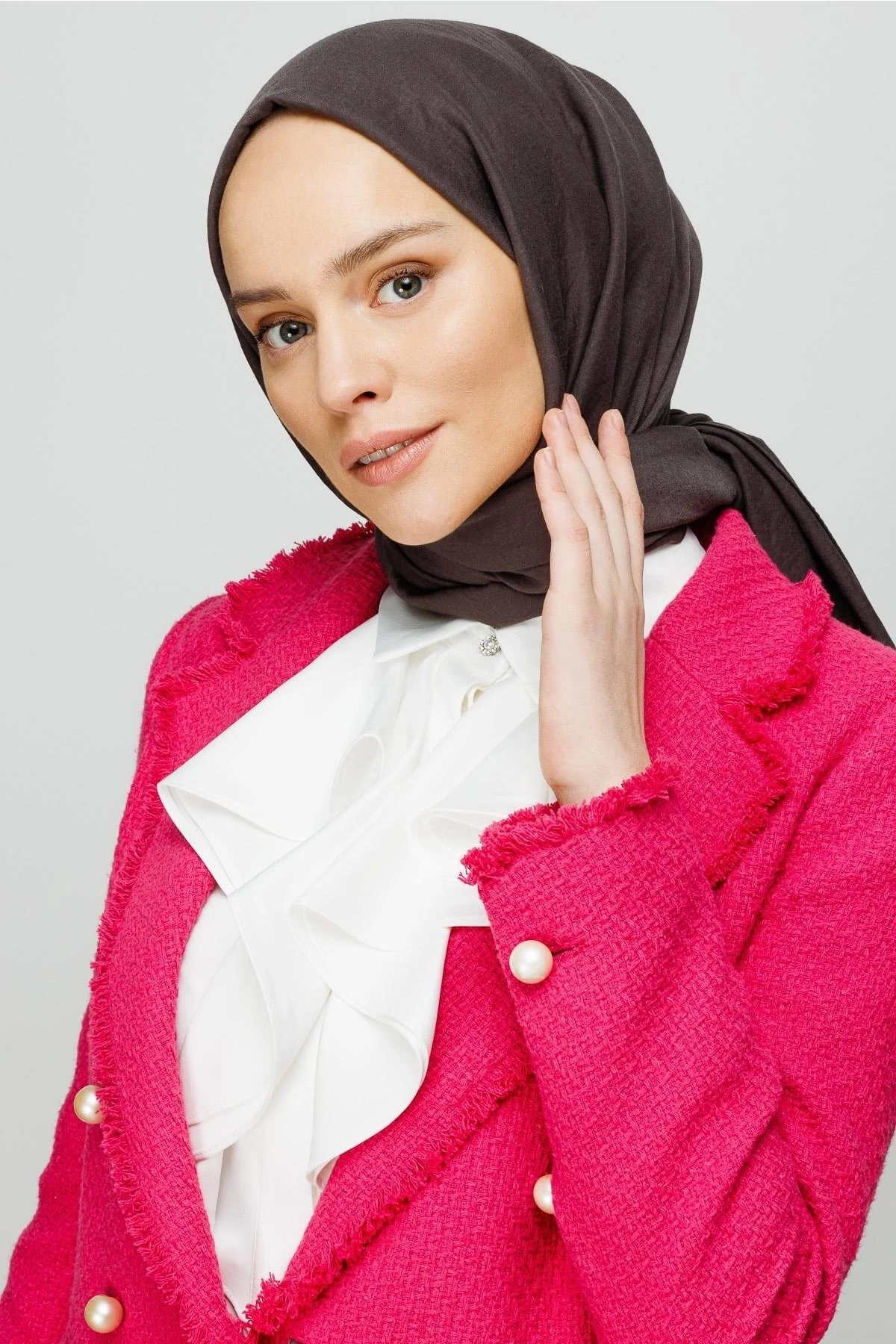 Cotton Crinkle Shawl - Fume