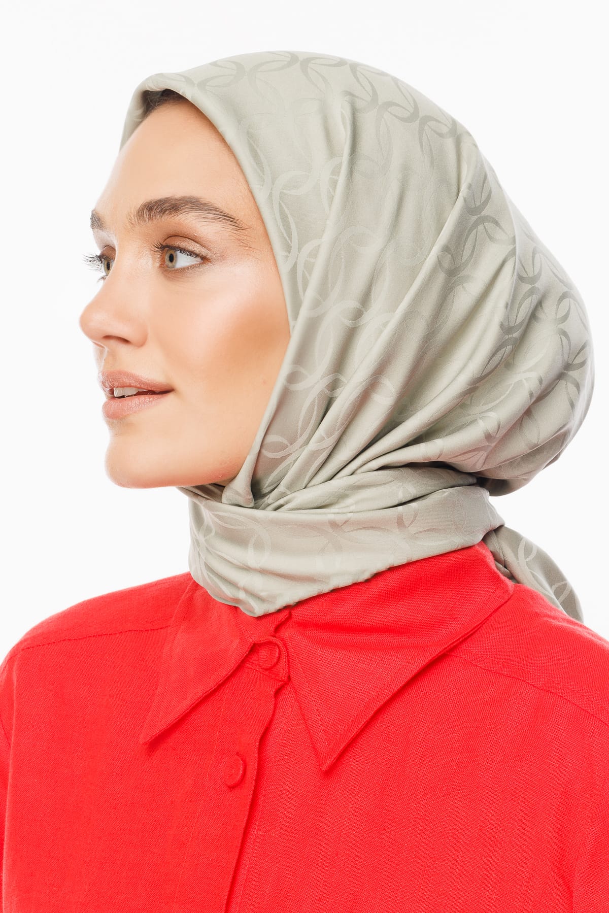 Toptan London Desen İpeksi Jakar Eşarp - Ada Çayı