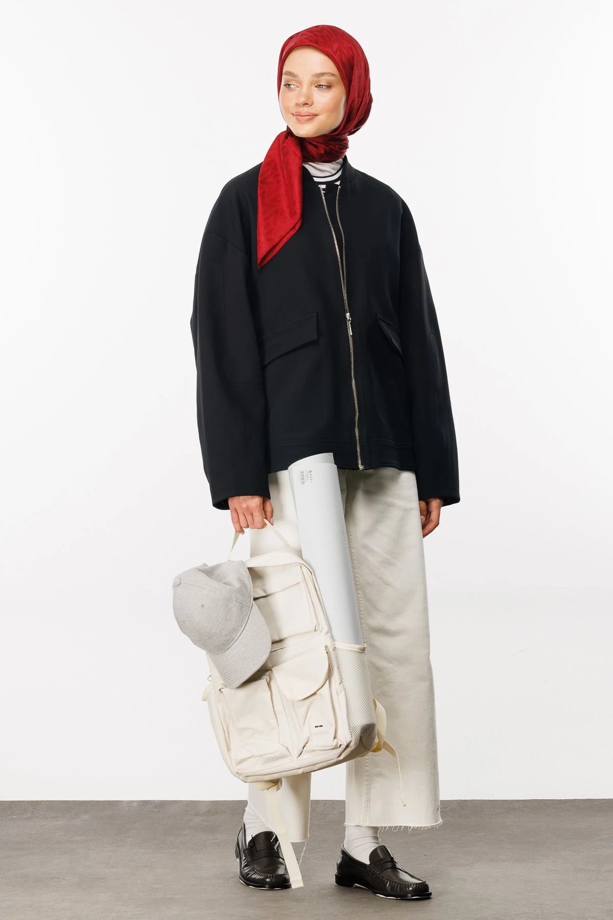 Luxury Jacquard Scarf - Cherry Rot