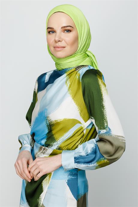 Toptan Pilise Eşarp - Fıstık Yeşili