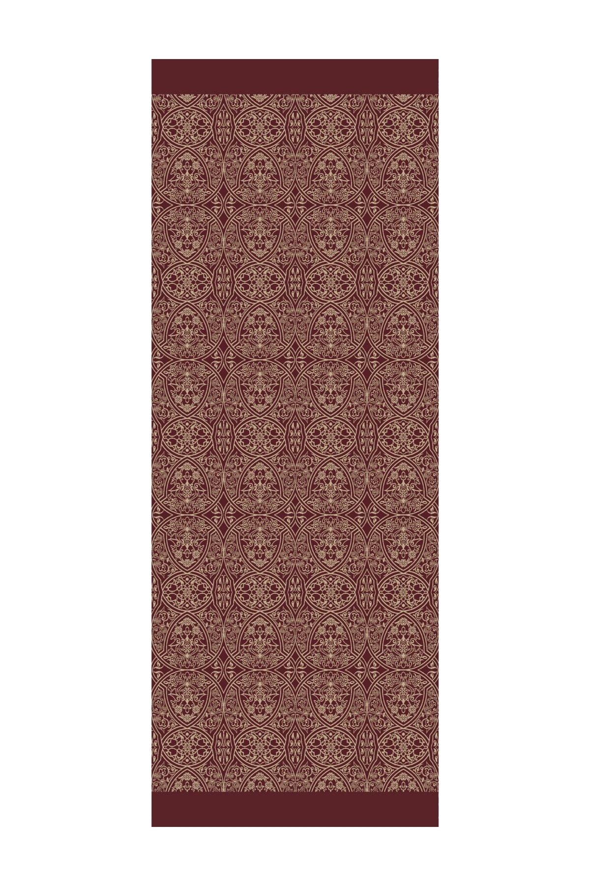 Toptan Morocco Desen Çift Taraflı Şal - Mürdüm-Somon