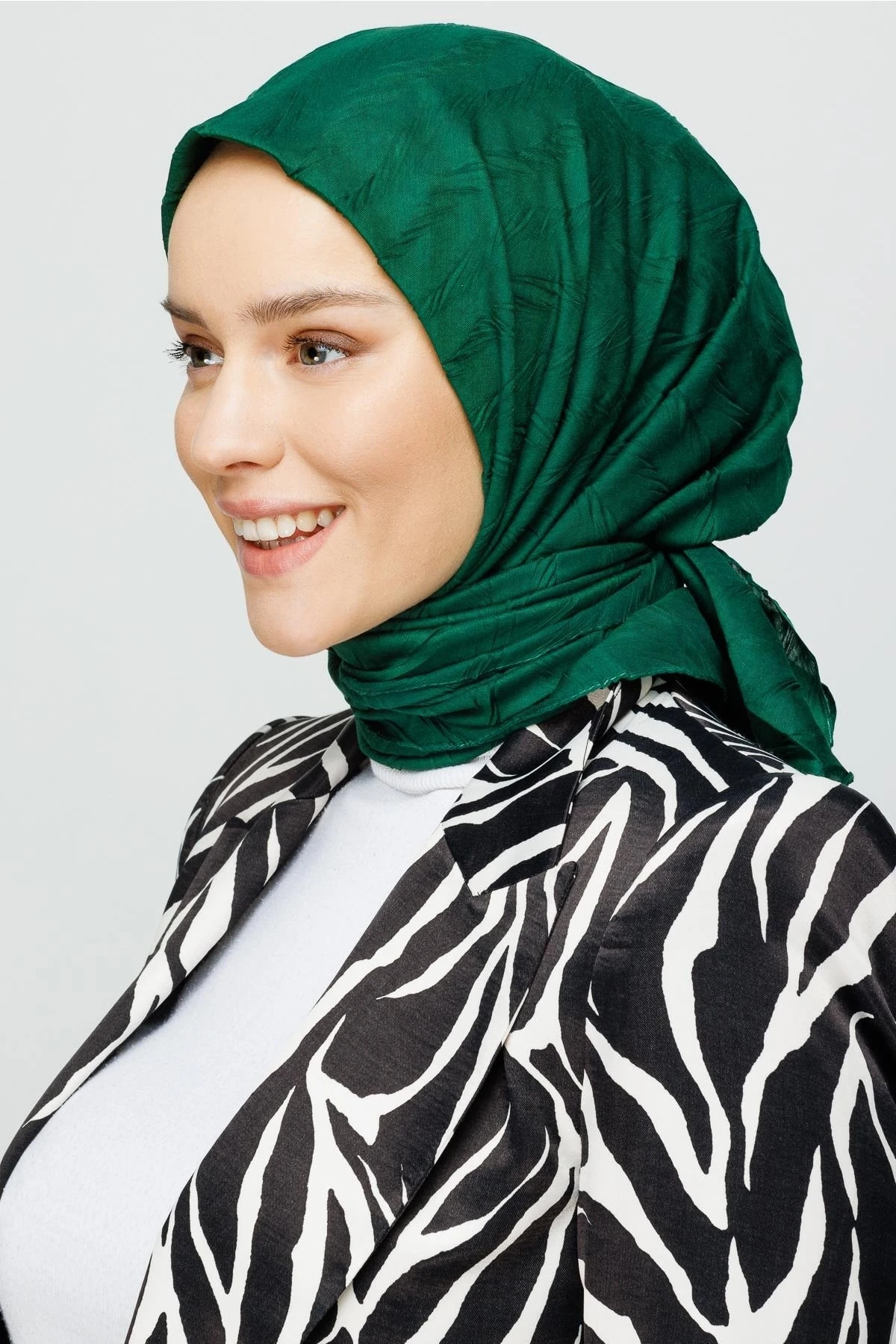 Pleated Bamboo Scarf - Emerald