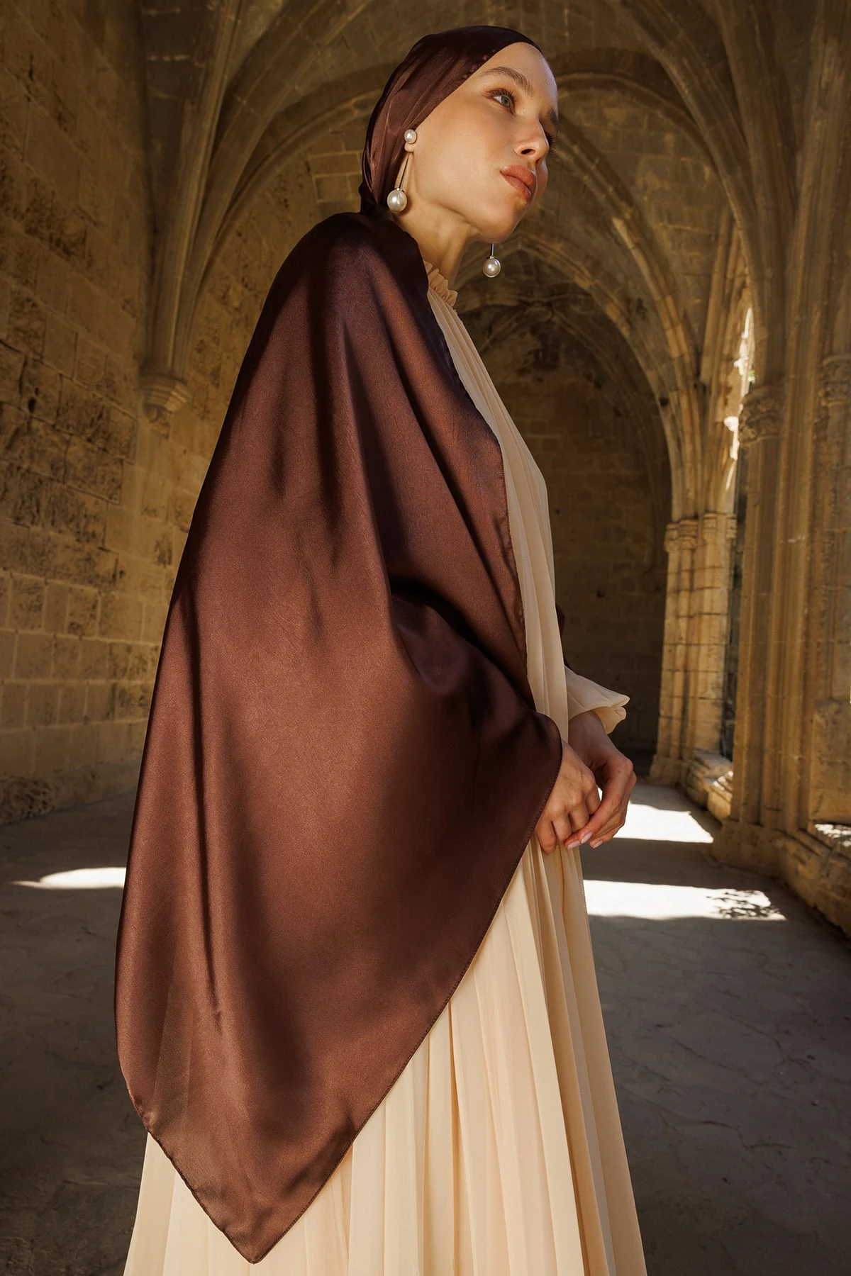 Toptan Diamond Aura Şal - Acı Kahve