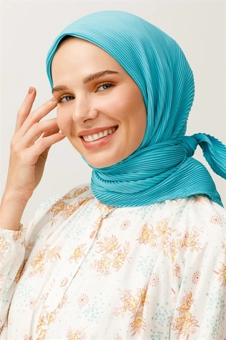 Toptan Pilise Eşarp - Turkuaz