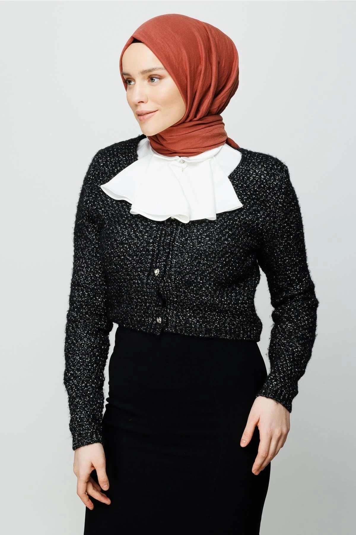 Toptan Pamuk Kraş Şal - Soğan Kabuğu