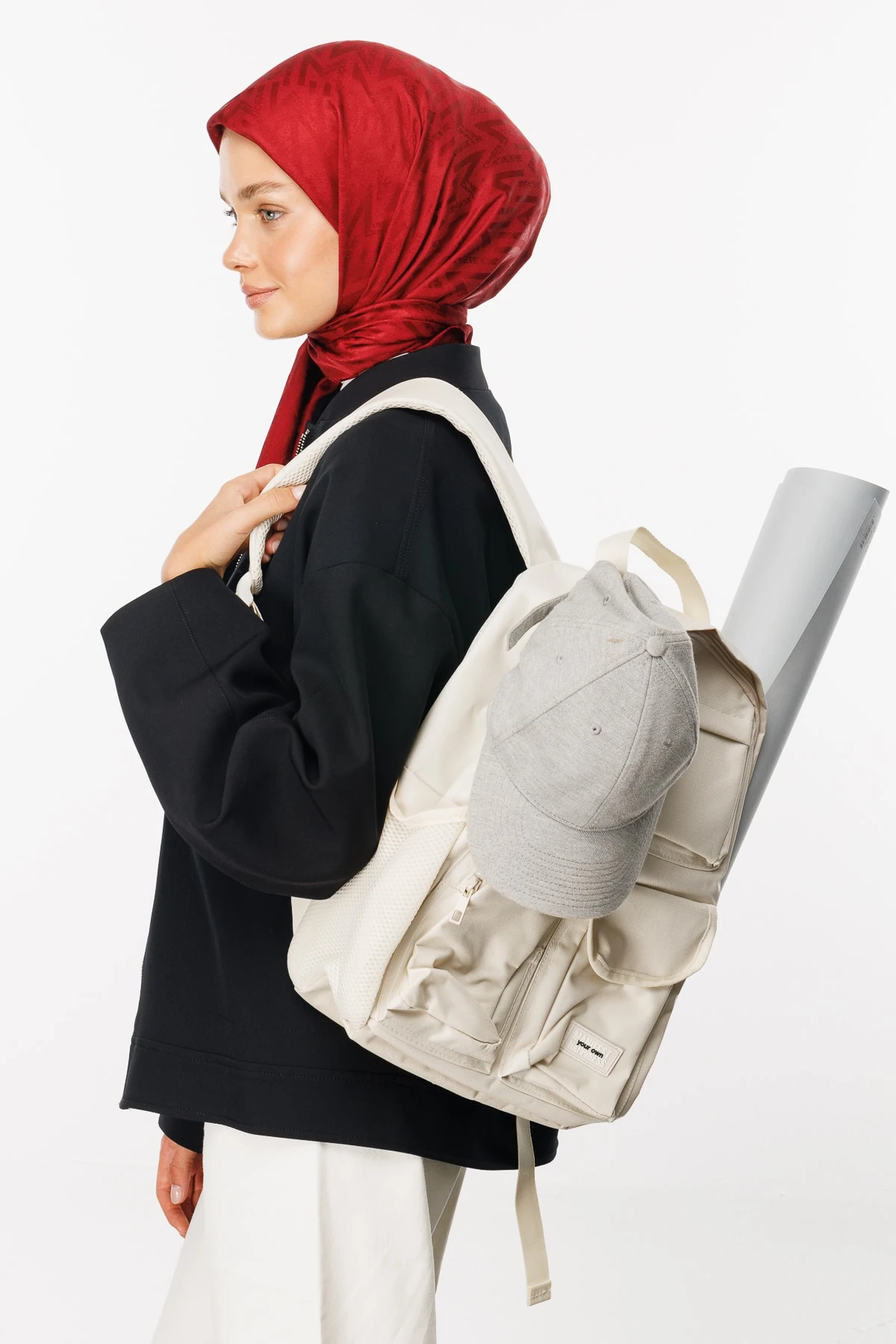 Luxury Jacquard Scarf - Cherry Rot