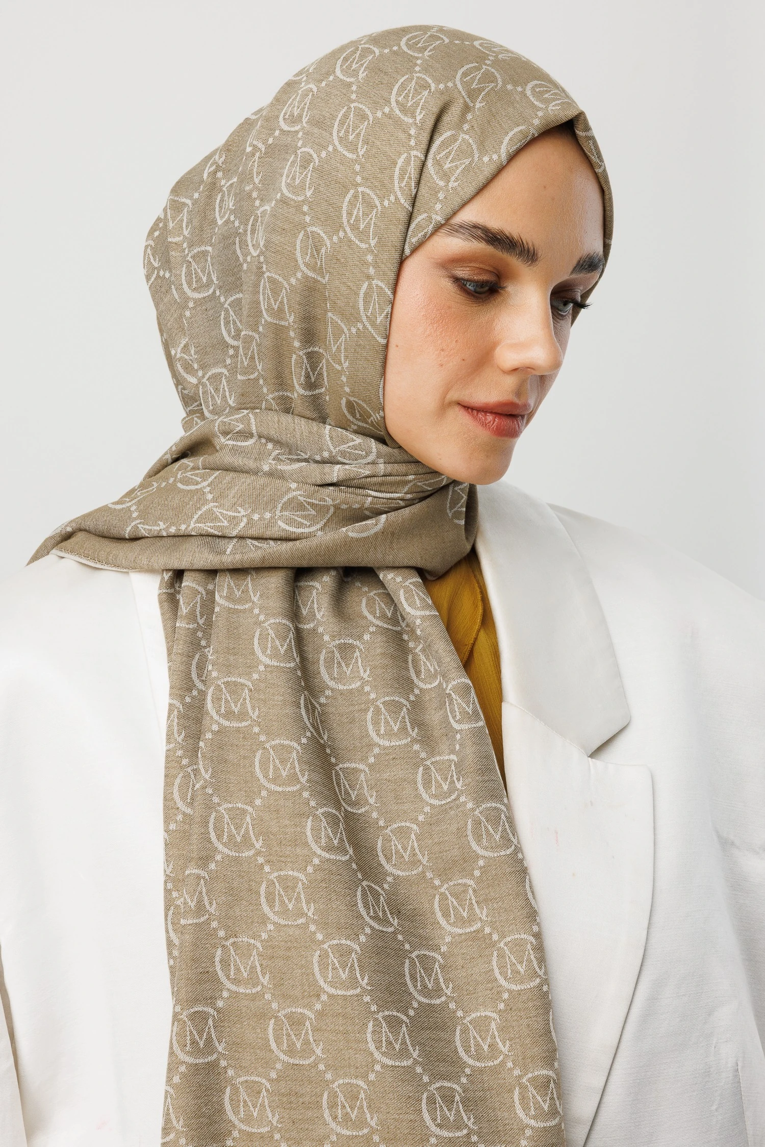 Toptan Yün İpek Şal - Soft Haki