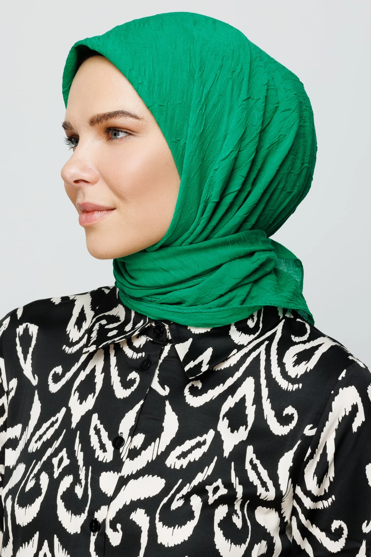 Toptan Bambu Eşarp - Benetton Yeşili