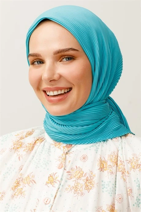 Toptan Pilise Eşarp - Turkuaz