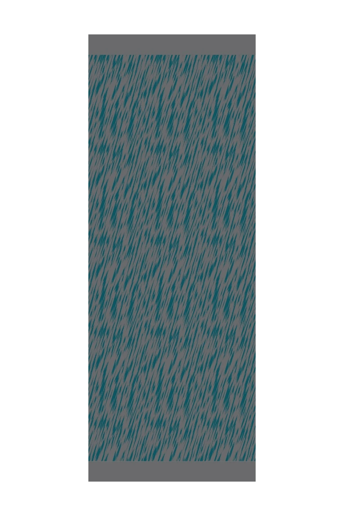 Toptan Selis Desen Çift Taraflı Şal - Koyu Gri-Zümrüt