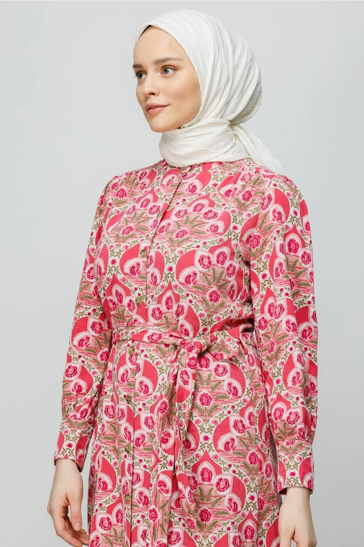 Pleated Bamboo Scarf - Ecru