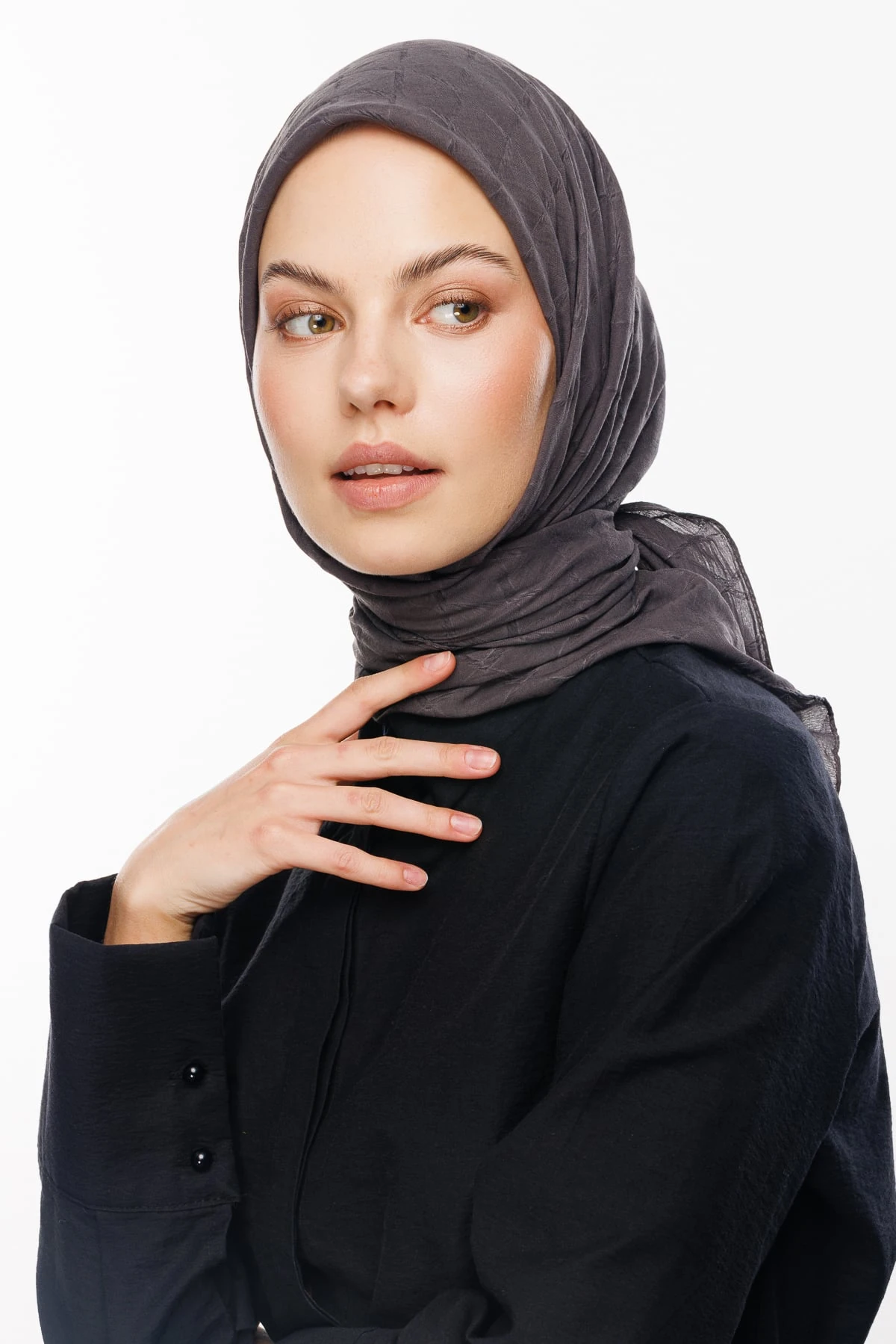 Bamboo Jacquard Scarf - Fume